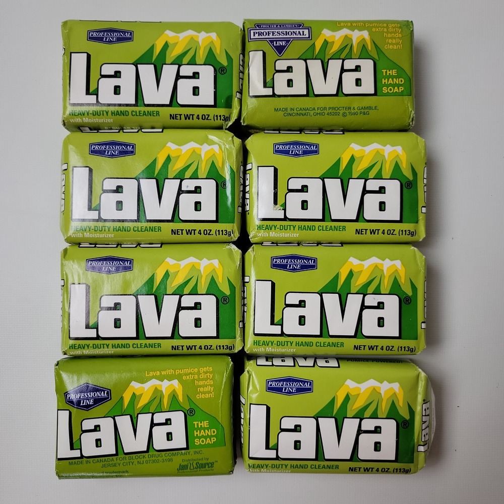 Lava Professional Line Heavy Duty Hand Cleaner Pumice Bar Soap 4oz Lot of 8 NEW